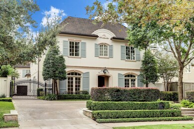 [Front Elevation]
Note front parking pad and gated drive to garage and rear motor court.