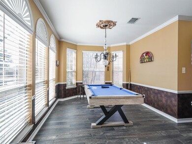 Front living space large enough for a pool table!