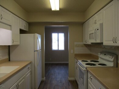 view from kitchen to dining