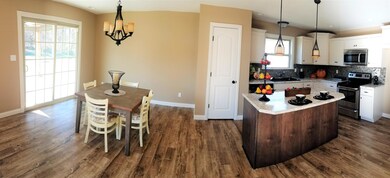 open kitchen and dining