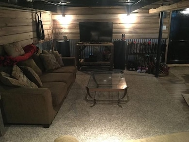 Newly finished lower level game room.