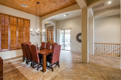 Dining Area with Basket Weave Floor