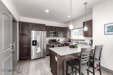 Kitchen with bar seating