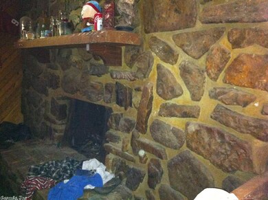 Beautiful stone fireplace!