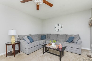 Freshly painted living area