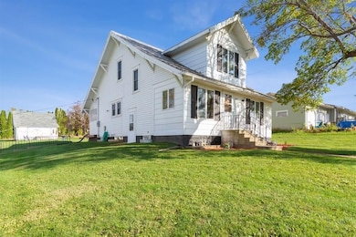 Northern side of the home, side walk-out door take