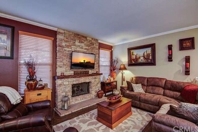 Living Room with Fireplace wired for television ab