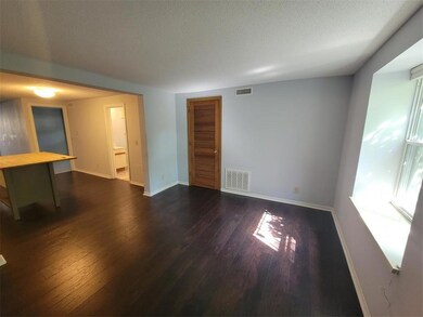 Beautiful hardwood floors through out the living a