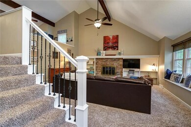 Vaulted ceilings, built-ins, and open floor plan m