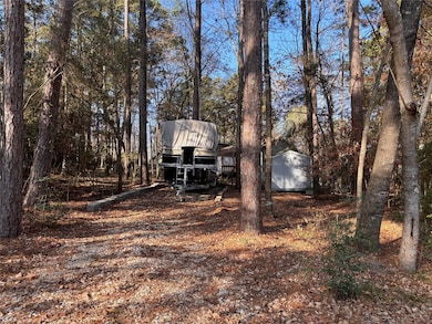 Boat parking area with shed