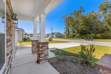 View of patio with covered porch