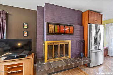 Wood fireplace