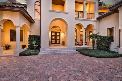 Pavered courtyard entry