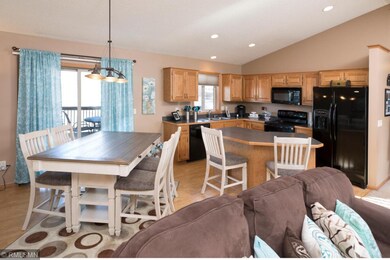Walk out to your large deck from the dining area