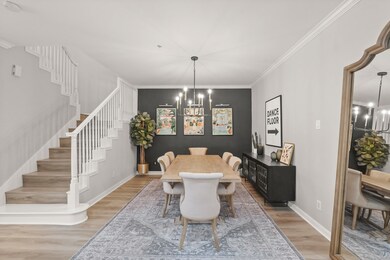 Full size dining room open to living area