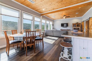 Open living kitchen dining area