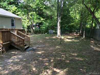 The backyard is fenced and offers a great place fo