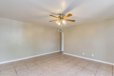 Living Room with Ceiling Fan