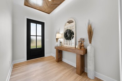 Entry Way with Custom Built Entry Light
