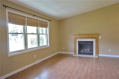 Spacious living room with gas fireplace!