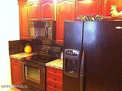 Black smooth top stove & microwave