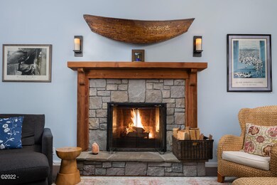 Wood burning fireplace