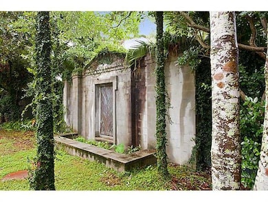 Garden. Architectural accent wall