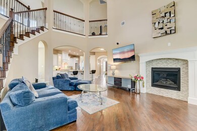 Living room featuring hardwood / wood-style floors