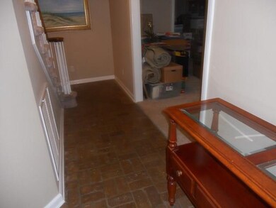 Foyer with Brick Floor