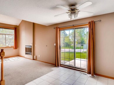 Gas fireplace and a great patio...  everything you