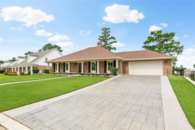 Two car attached garage and extended driveway