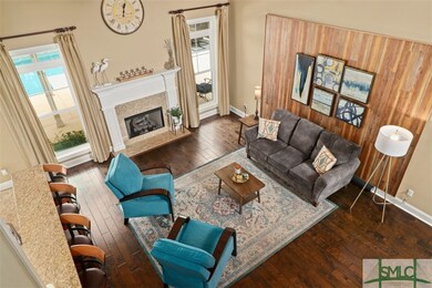 Family Room ~ Gas Ventless Fireplace ~ Wood Accent