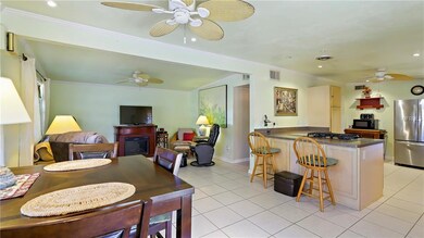 Open floor plan to connect living, dining, and kit