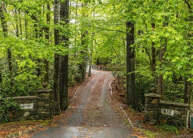 Secluded stoned entrance at end of cul-de-sac with