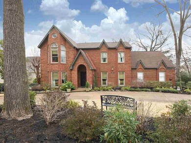 Front view of traditional home located in the hear