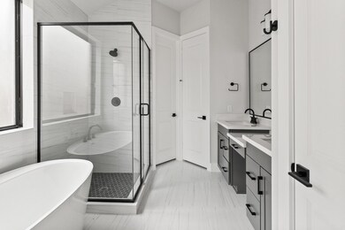 Free standing tub, vanity space, tile mudset main