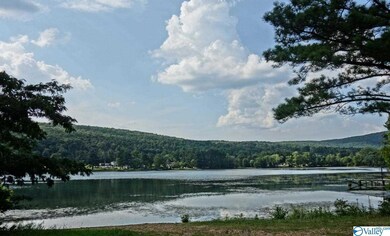 Lake in Mountain Lake Resorts  is near the property's edge. This is view from boat launch