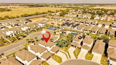 Aerial view of residential area