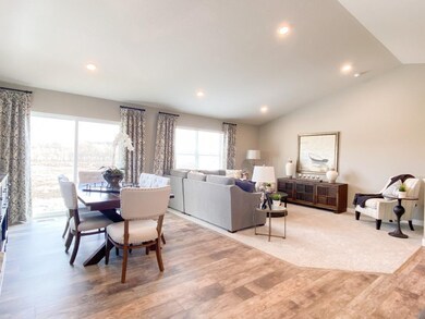 Dinette and living room space, both able to provid