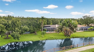 Drone / aerial view of a large body of water and gulf course