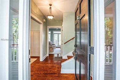 Foyer featuring dark hardwood / wood-style floors