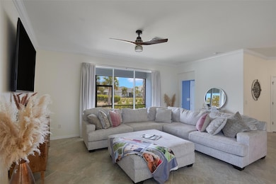 Open Living Room. Tile flooring throughout the home.