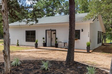 View of front of property with metal roof and a p
