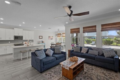 Living Room is open to dining area and kitchen