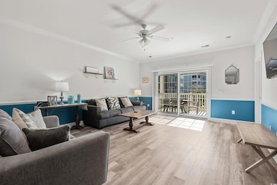 Living room featuring light hardwood / wood-style 