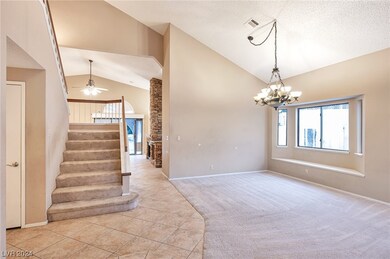 Formal living and dining room with bay window