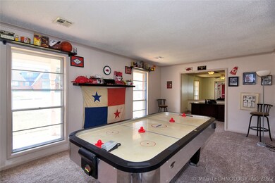 This view of the game room shows that it flows dir
