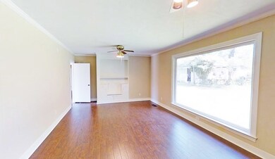 Family room with Built-in bookcases