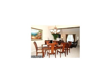Formal dining room with view to great room