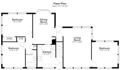 Front entry through living room. Back entry throug